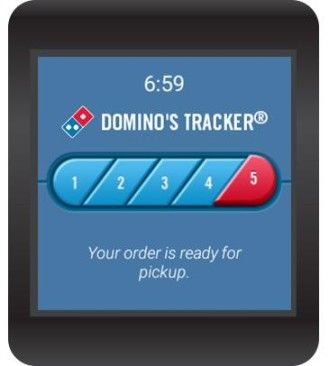 Fotografía - [We Live In The Future] Aplicación de Domino ahora le permite pedir una pizza de su muñeca Usando desgaste y Pebble Android